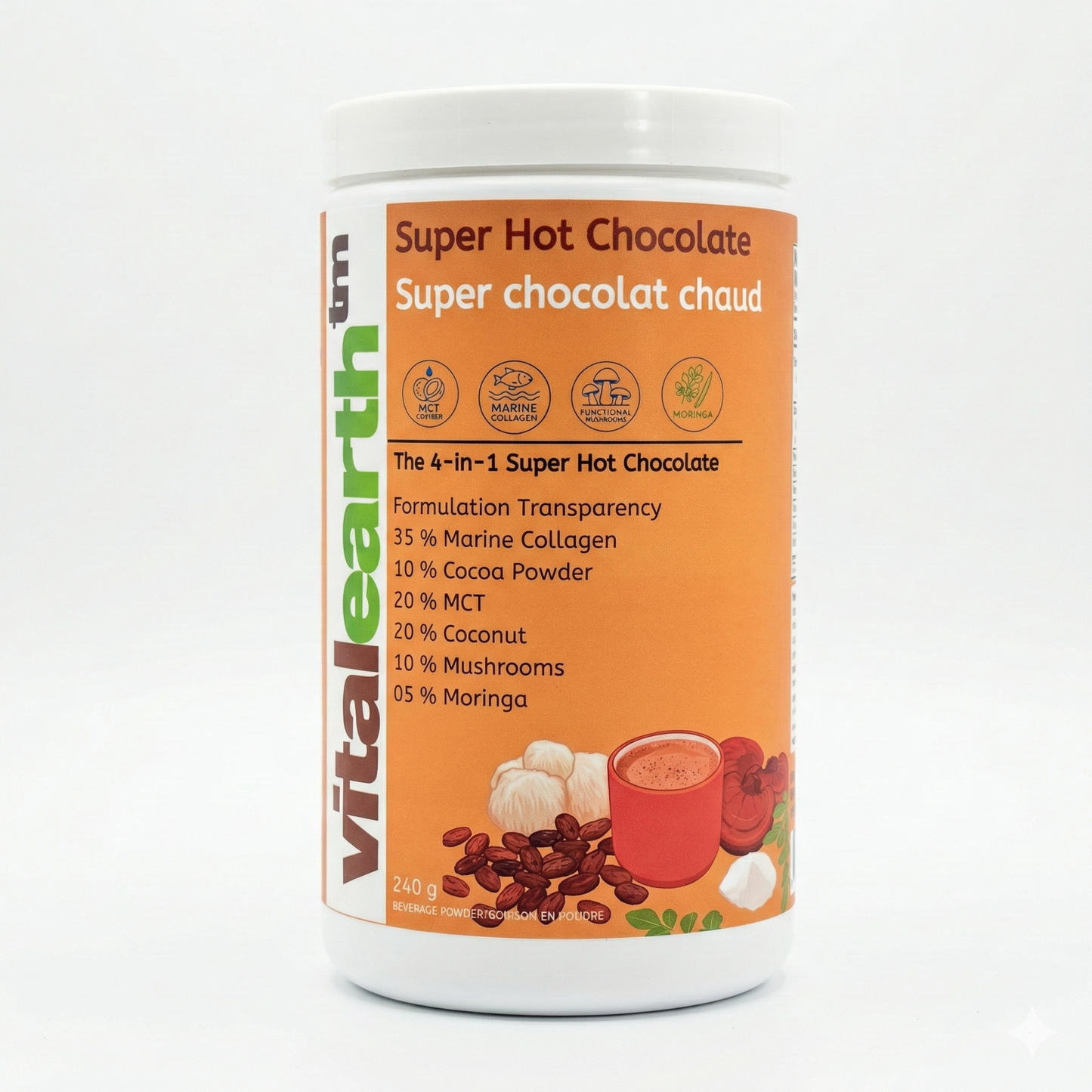 Vital Earth Super Hot Chocolate 240g