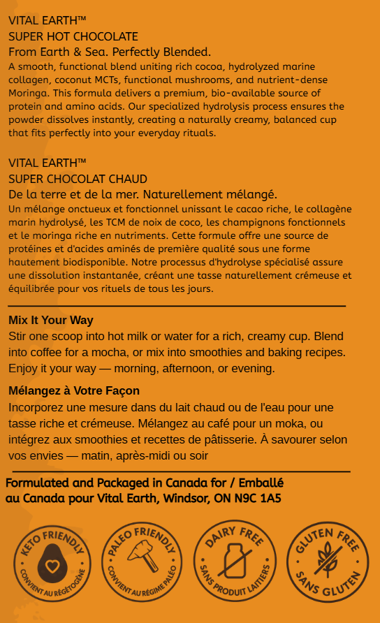 Vital Earth Super Hot Chocolate 240g